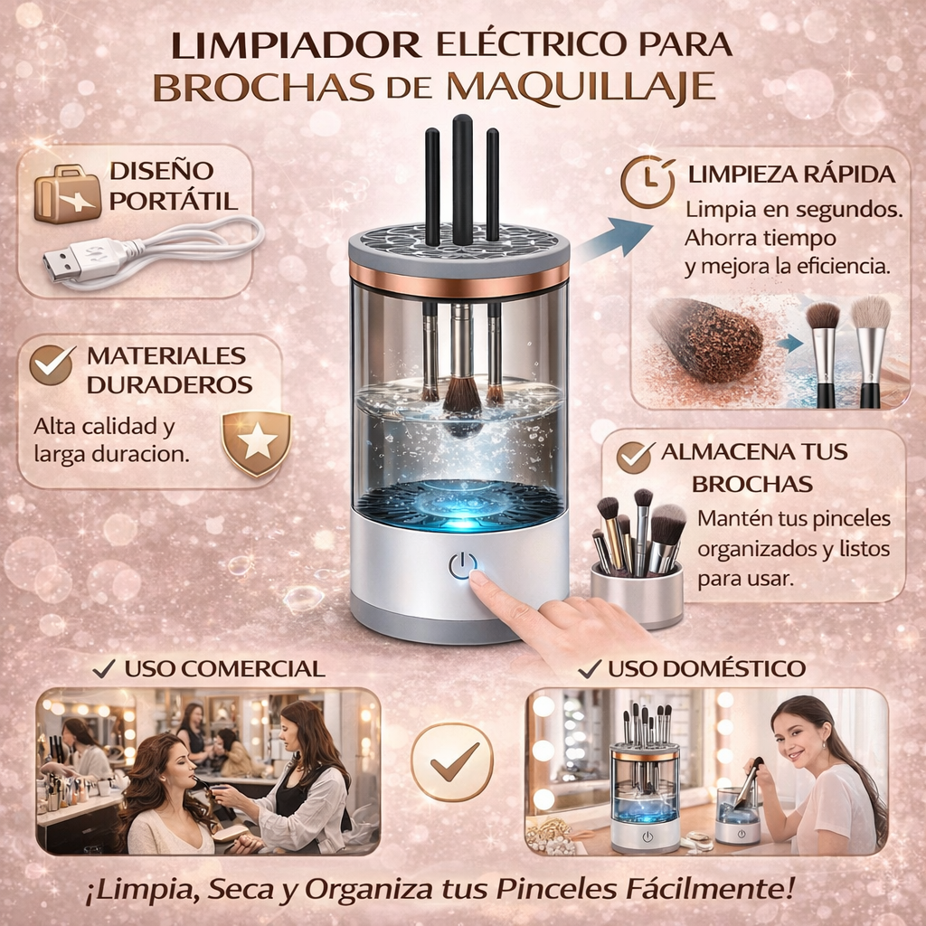 Limpiador eléctrico de brochas
